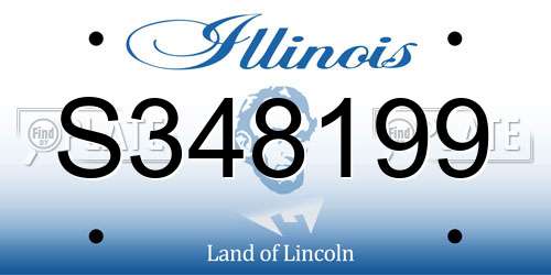 S348199 Illinois License Plate
