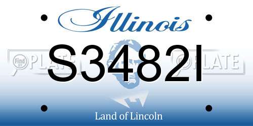 S3482I Illinois License Plate