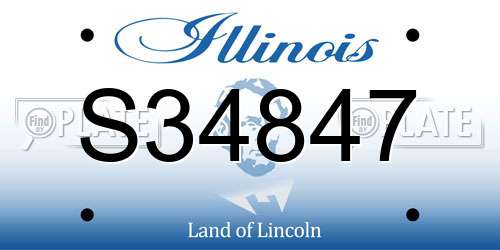 S34847 Illinois License Plate