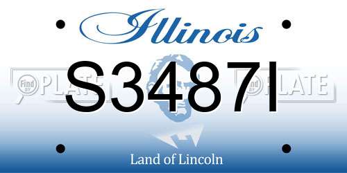S3487I Illinois License Plate