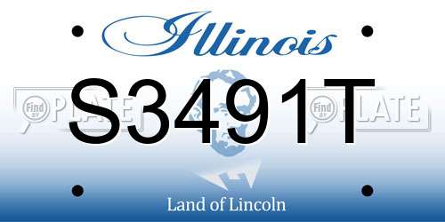 S3491T Illinois License Plate