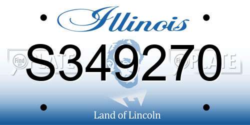 S349270 Illinois License Plate