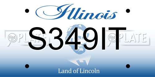 S349IT Illinois License Plate