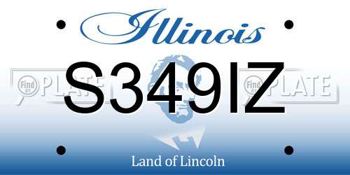 S349IZ Illinois License Plate