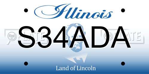 S34ADA Illinois License Plate