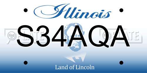 S34AQA Illinois License Plate