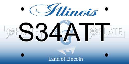 S34ATT Illinois License Plate