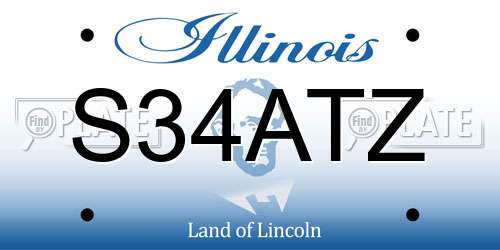 S34ATZ Illinois License Plate