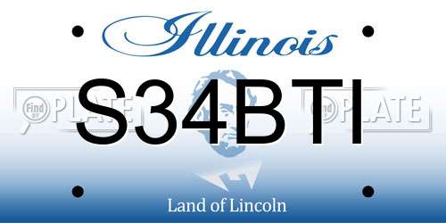 S34BTI Illinois License Plate