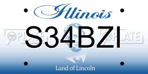 S34BZI Illinois License Plate