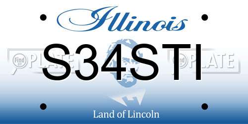 S34STI Illinois License Plate