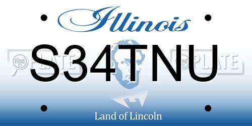 S34TNU Illinois License Plate