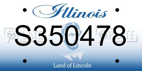 S350478 Illinois License Plate