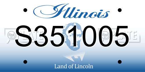 S351005 Illinois License Plate