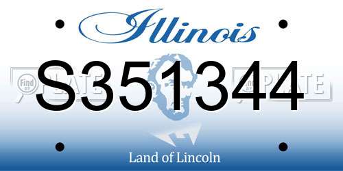 S351344 Illinois License Plate