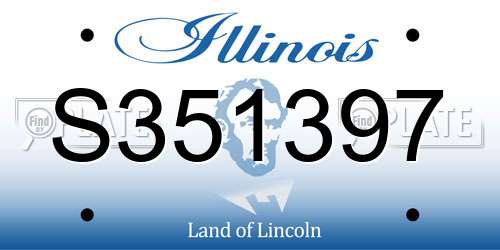 S351397 Illinois License Plate