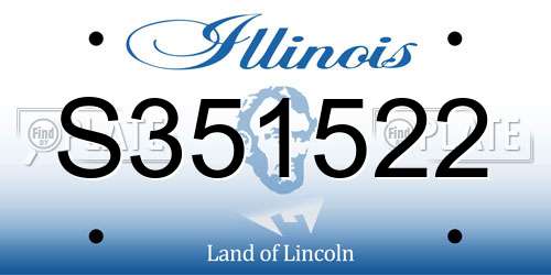 S351522 Illinois License Plate