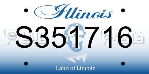 S351716 Illinois License Plate