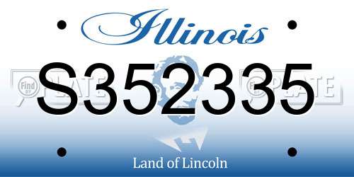 S352335 Illinois License Plate