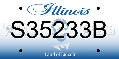S35233B Illinois License Plate