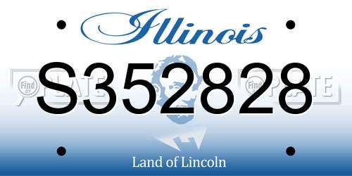 S352828 Illinois License Plate