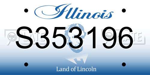 S353196 Illinois License Plate