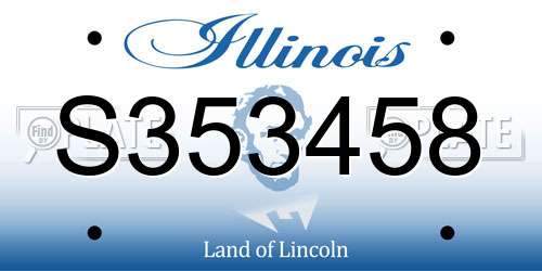 S353458 Illinois License Plate