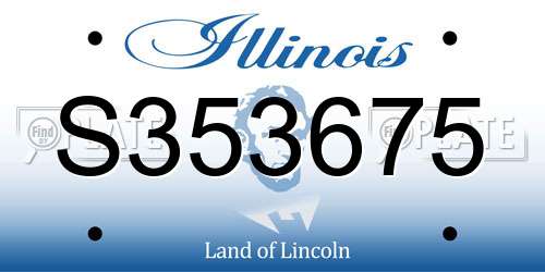 S353675 Illinois License Plate