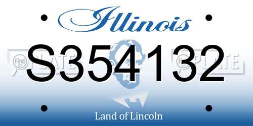 S354132 Illinois License Plate