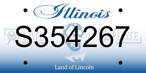S354267 Illinois License Plate