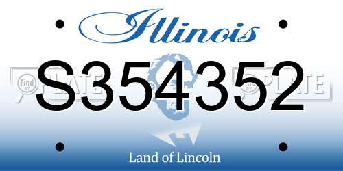 S354352 Illinois License Plate