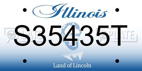 S35435T Illinois License Plate