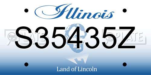 S35435Z Illinois License Plate