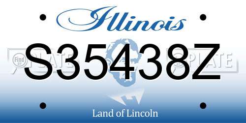 S35438Z Illinois License Plate
