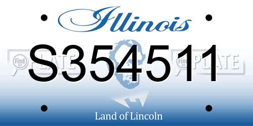 S354511 Illinois License Plate