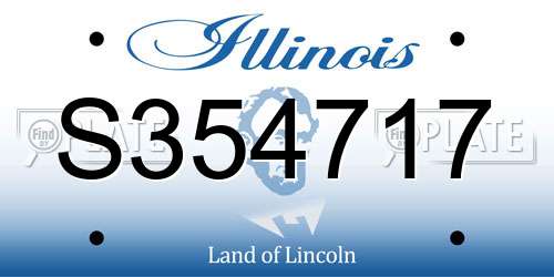 S354717 Illinois License Plate
