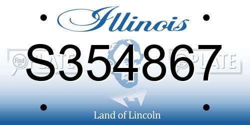 S354867 Illinois License Plate