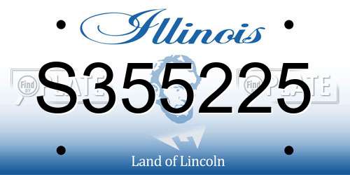 S355225 Illinois License Plate