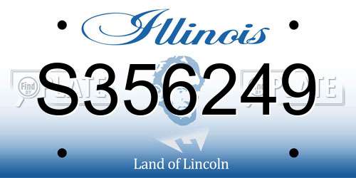 S356249 Illinois License Plate