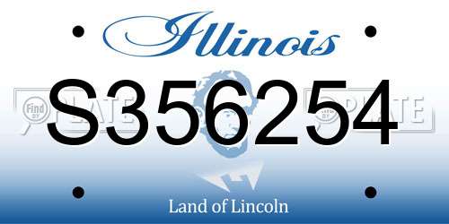S356254 Illinois License Plate