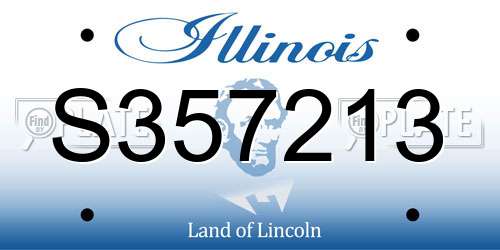 S357213 Illinois License Plate