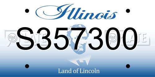 S357300 Illinois License Plate