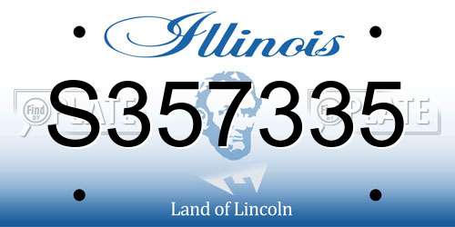 S357335 Illinois License Plate