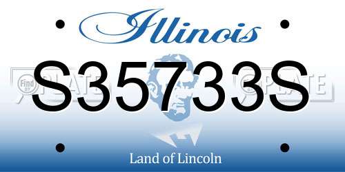 S35733S Illinois License Plate
