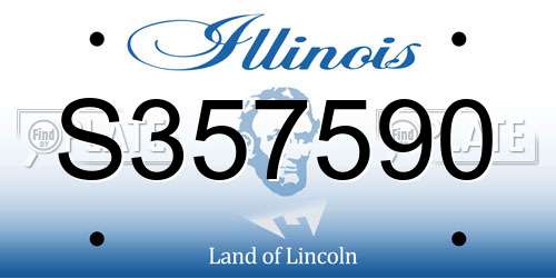 S357590 Illinois License Plate