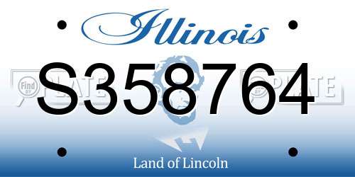 S358764 Illinois License Plate