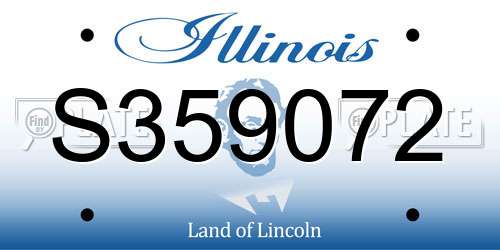 S359072 Illinois License Plate