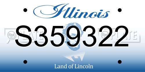 S359322 Illinois License Plate