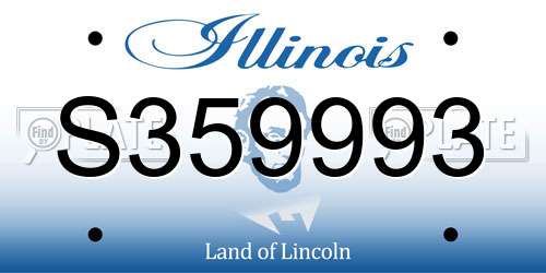 S359993 Illinois License Plate