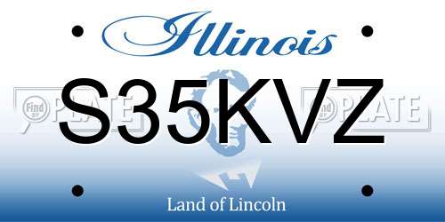 S35KVZ Illinois License Plate